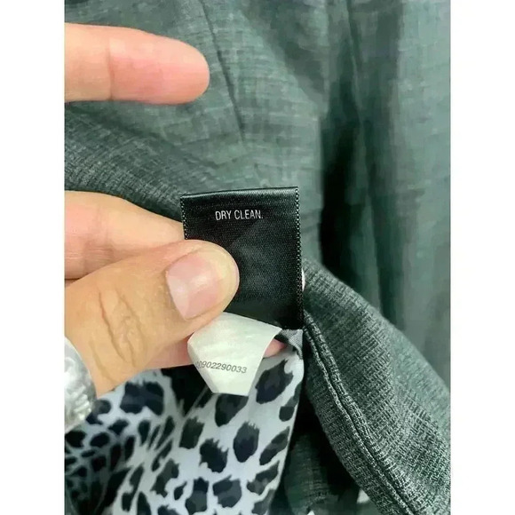 Apt 9 Gray Plaid One Button Blazer Jacket Lined Sz 12 Business Wear - Picture 8 of 8